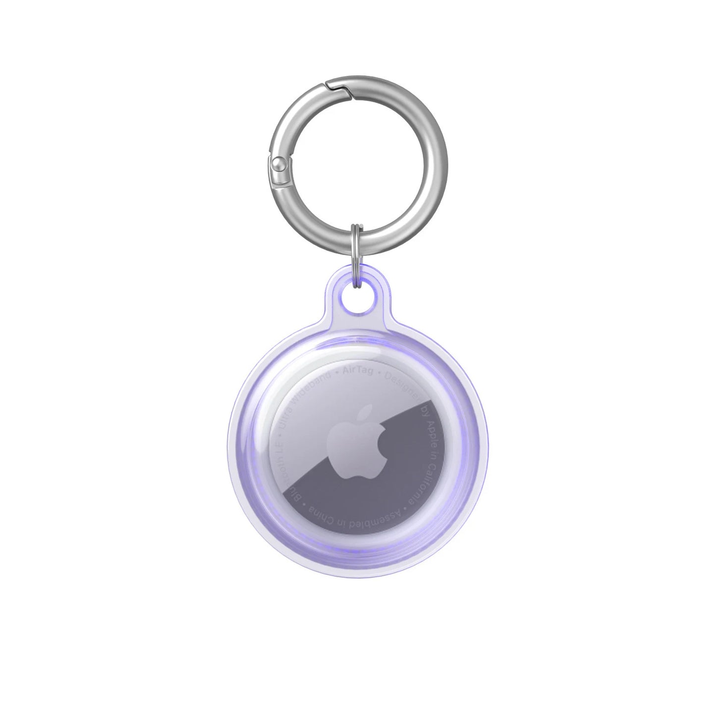 Purple Waterproof Air Tag Case for Dogs