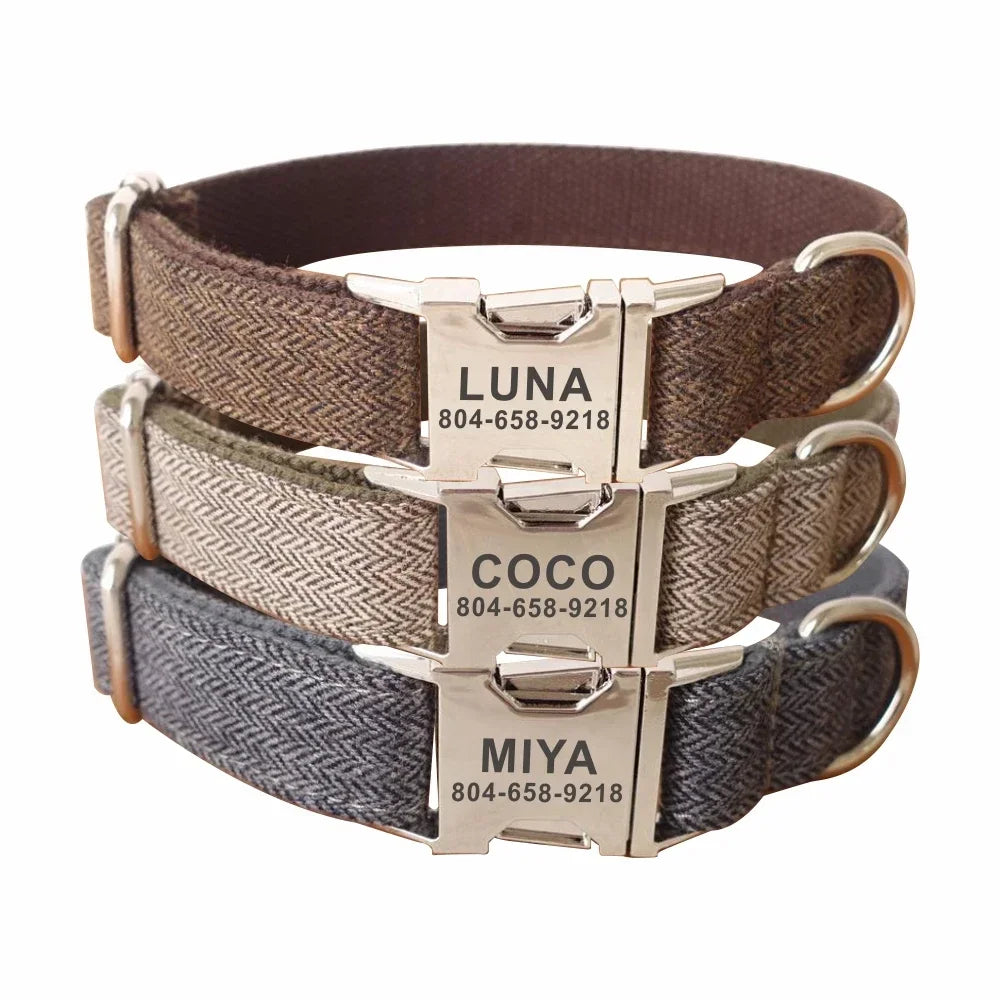 Dog Collar with Matching Lead - Personalised - 2Tails