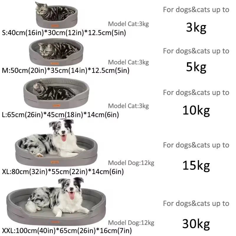 Dog Bed - Orthopaedic - Oval - 2Tails