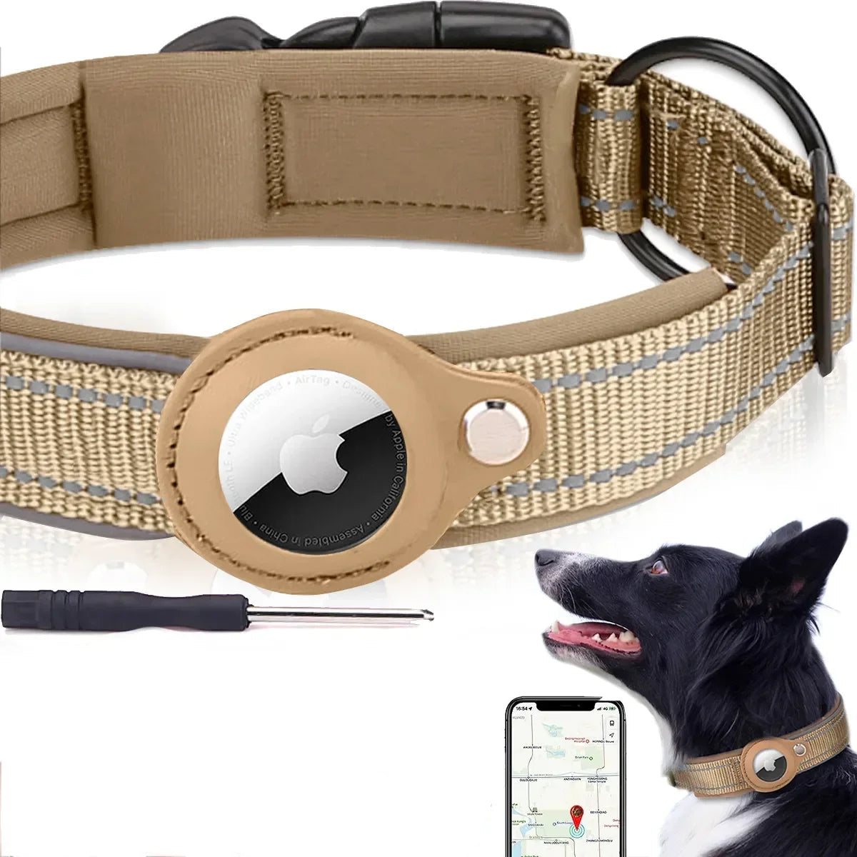 Collar - With Air Tag Holder Built In ( Air Tag Comes Separately ) - 2Tails