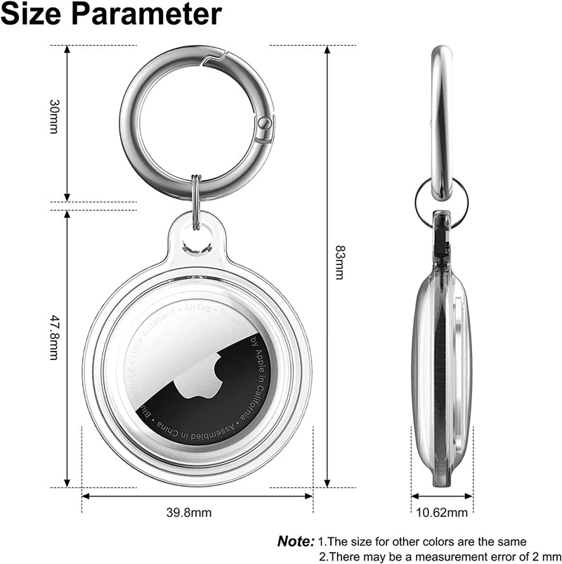 2Tails Airtag Case for Dogs Size Information: 39.8mm x 83mm including loop fastener