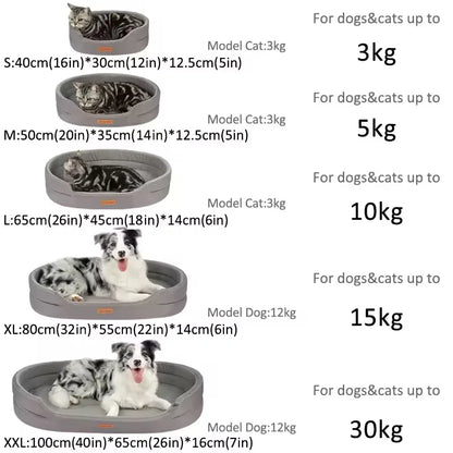 Dog Bed - Orthopaedic - Oval - 2Tails
