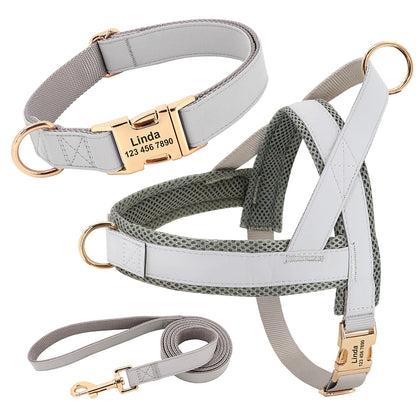 Personalised Dog - Collar, Harness & Lead Set