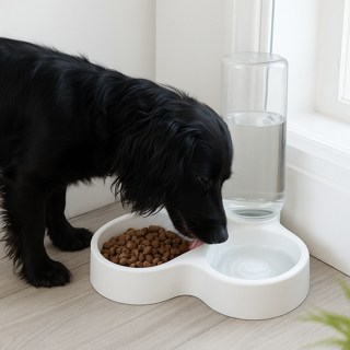 Dog Bowl - 2-in-1 Fresh Water & Food Dispenser